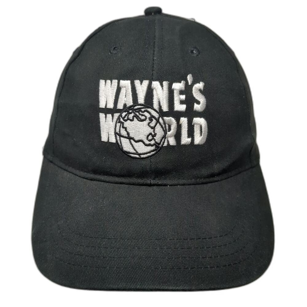 Quake City Caps Snapback Black One Size Waynes World Embroidered Cotton Hat